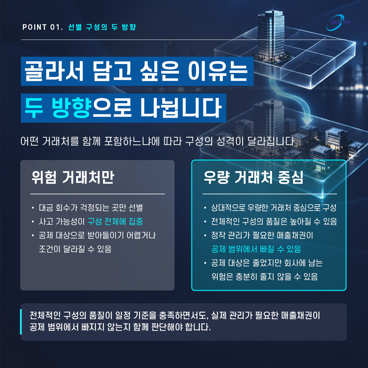 우량 거래처만 골라서 보장받을 수 있나요? c2